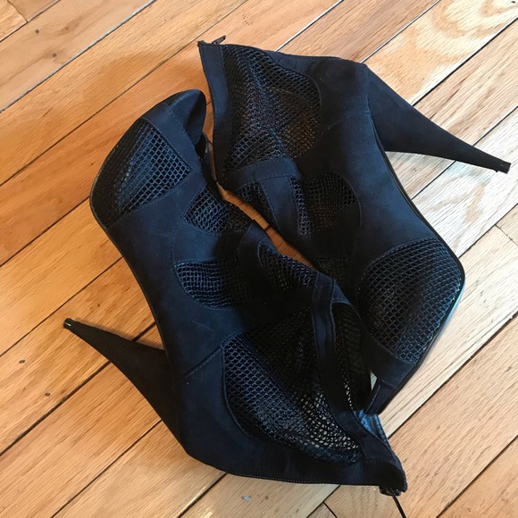 DOTS Netted Faux Suede Peep Toe Sandals Sz 10 - Picture 4 of 6